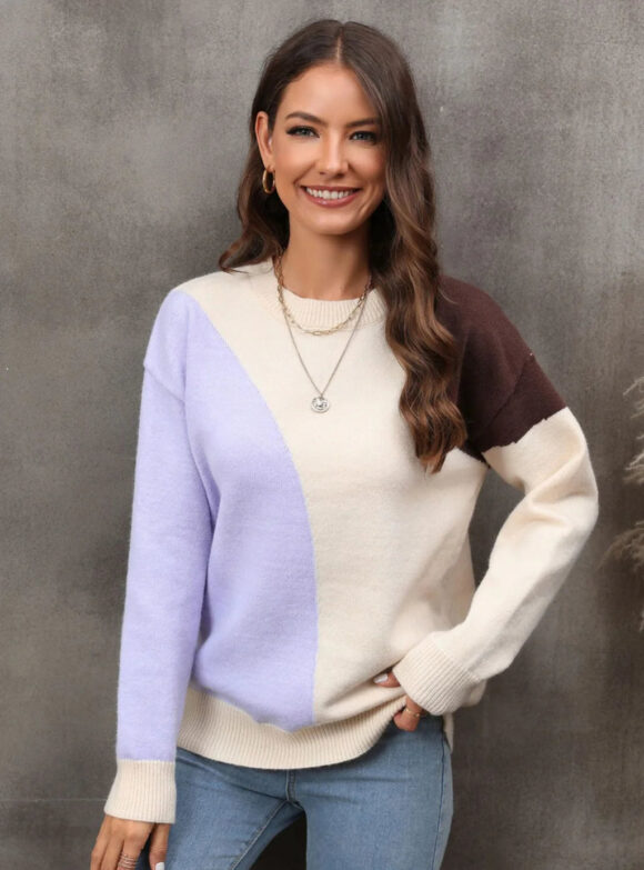 Vellina Colorblock Knit Pullover - Image 9