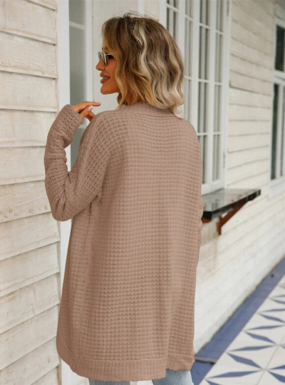 Vellina Irregular Hem Sweater Coat - Image 11