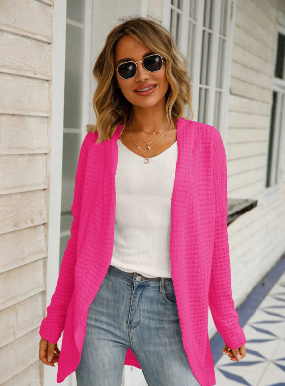 Vellina Irregular Hem Sweater Coat - Image 12