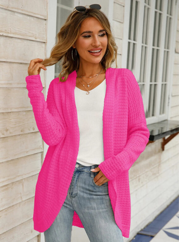 Vellina Irregular Hem Sweater Coat - Image 13