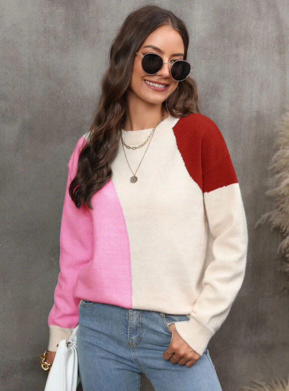 Vellina Colorblock Knit Pullover