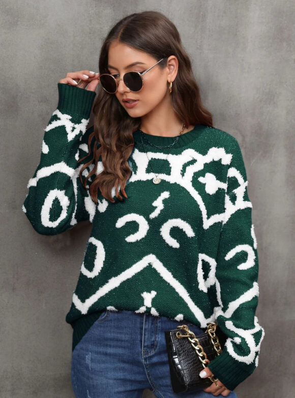 Vellina Holiday Knit Pullover Sweater - Image 2