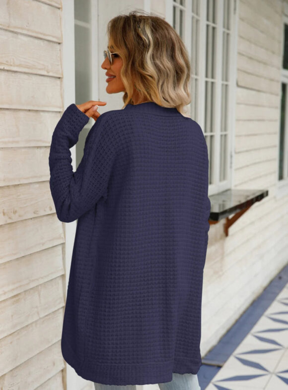 Vellina Irregular Hem Sweater Coat - Image 3