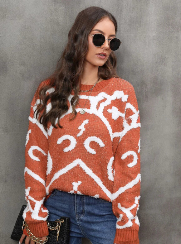 Vellina Holiday Knit Pullover Sweater - Image 5