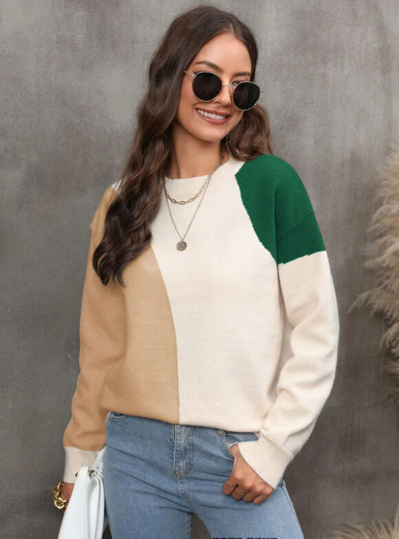 Vellina Colorblock Knit Pullover - Image 4