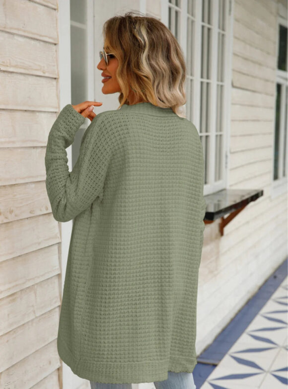 Vellina Irregular Hem Sweater Coat - Image 5