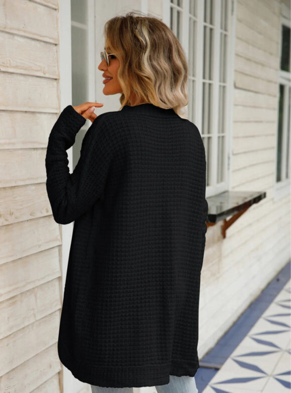 Vellina Irregular Hem Sweater Coat - Image 7