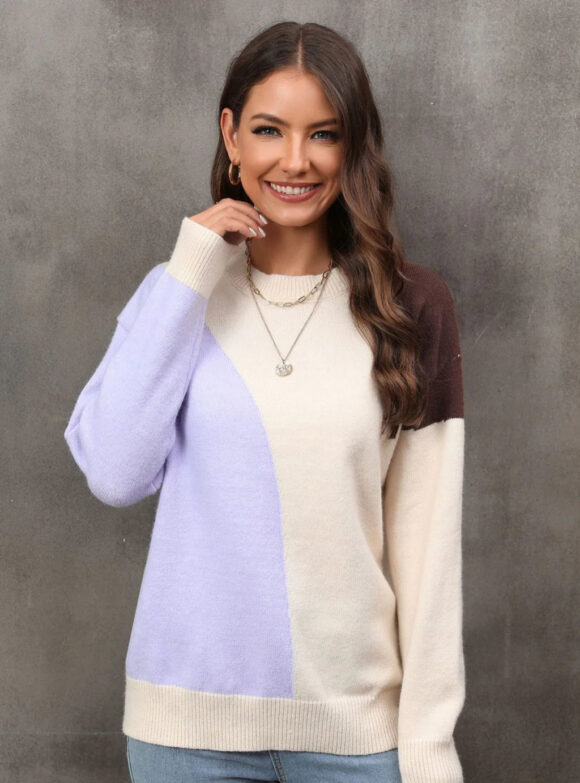 Vellina Colorblock Knit Pullover - Image 8